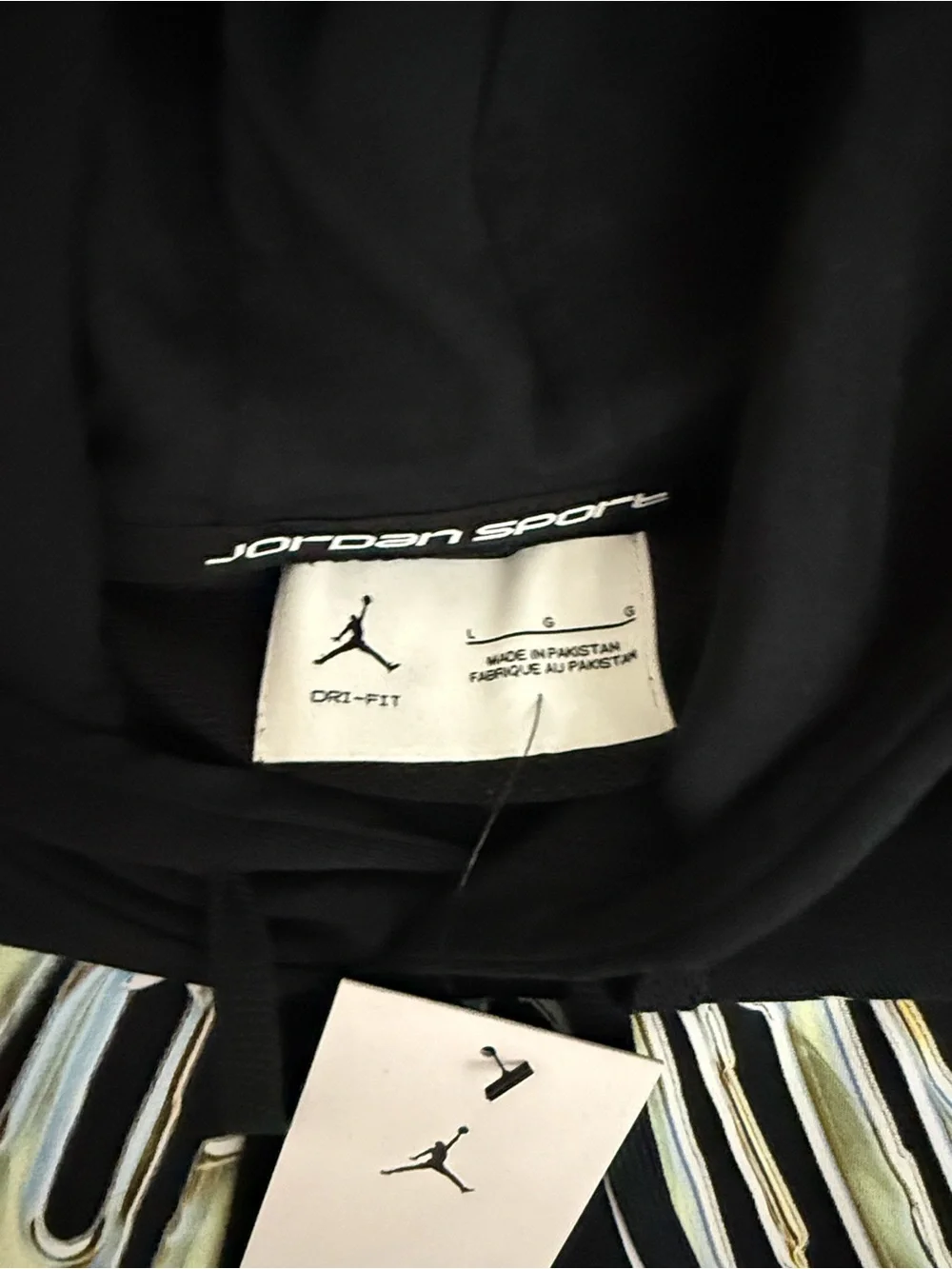 Jordan Black Hoodie with White Graphic Logo